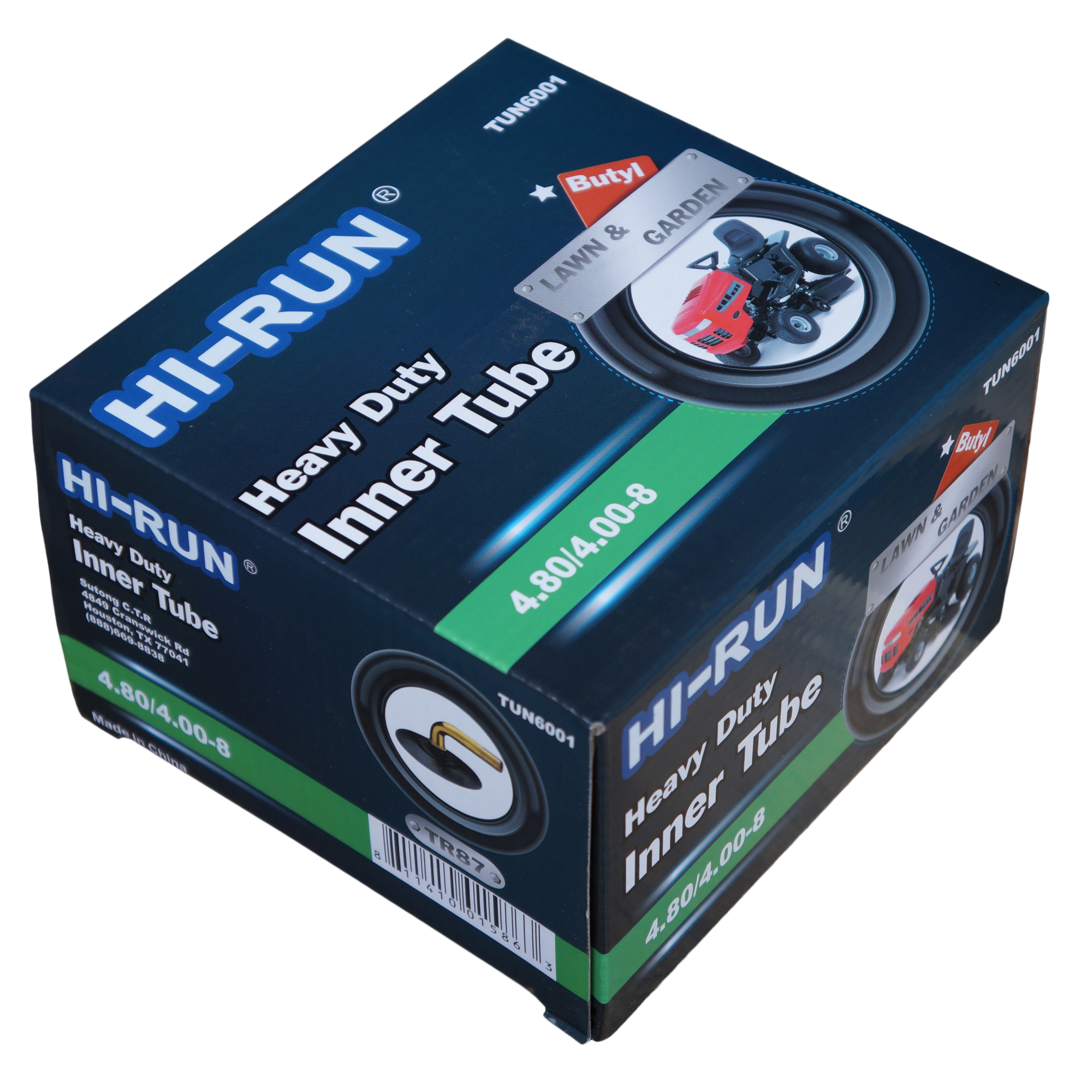 HI-RUN, Tube 4.80/4.00-8 (TR87) Lawn Garden, Fits Rim Size 8 in, Included (qty.) 1 Model# TUN6001